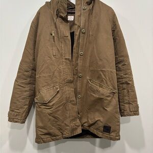 RVCA olive green canvas parka